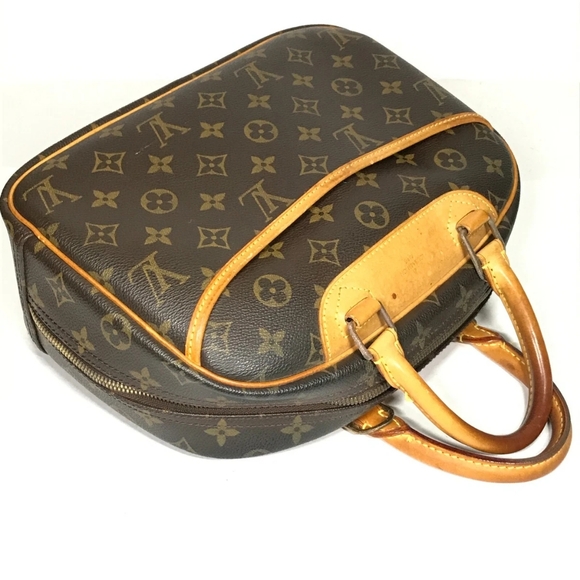 LOUIS VUITTON LV Logo Trouville Hand Bag Monogram Leather Brown - Picture 3 of 16